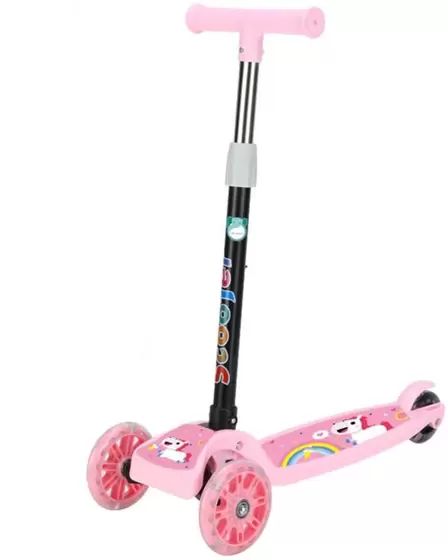 Folding Kids Scooter Tricycle Ride Toys with Flashing Light Wheels