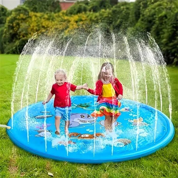 Spray and Splash Kids Outdoor Garden Sprinkle Mat Water Toy - 1.72m