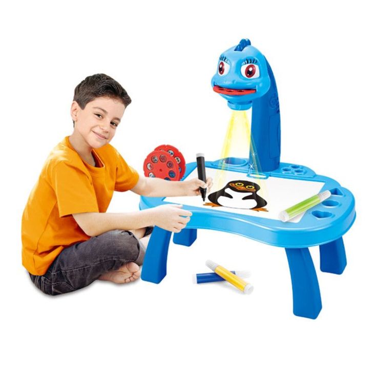 24 Patterns Projector Painting Desk Toy - Blue
