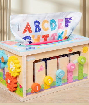 1pcs Fun Interactive Polyester Tissue Box Toy Educational Number