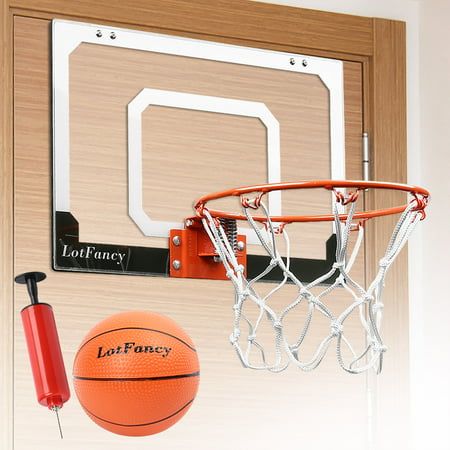 Kids Basketball Hoop Transparent Backboard & Inflatable PVC Basketball