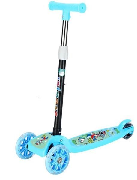 Folding Kids Scooter Tricycle Ride Toys with Flashing Light Wheels