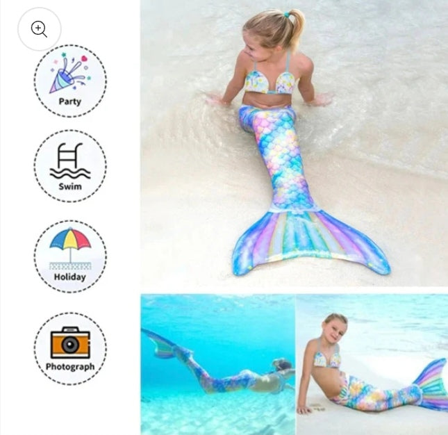 Kids Mermaid Tail Swimsuit For Swimming - Symphony